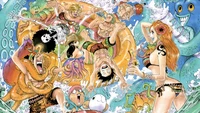 Descarga Impresionante Fondo de Pantalla de One Piece con los Piratas de Sombrero de Paja