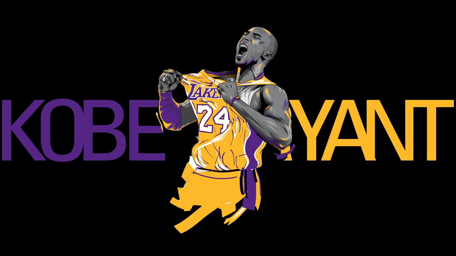 Kobe Bryant Wallpaper - Iconic Los Angeles Lakers Design