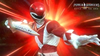 Ranger Rojo en Acción - Wallpaper de Power Rangers Battle for the Grid