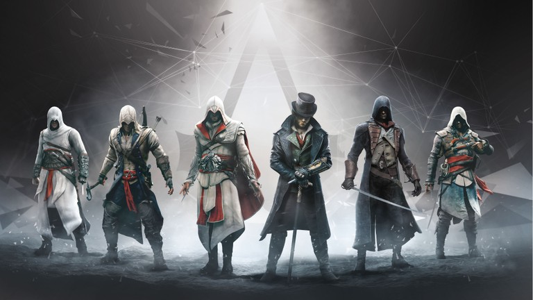 Assassin's Creed Characters in Action: Download Your Wallpaper