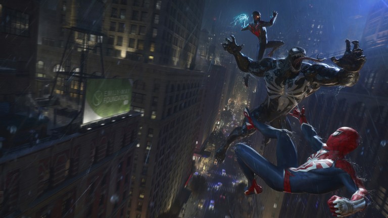 Spider-Man 2 Wallpaper: Miles Morales vs. Venom