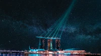 Marina Bay Sands: Un Paisaje Nocturno que Ilumina tu Pantalla