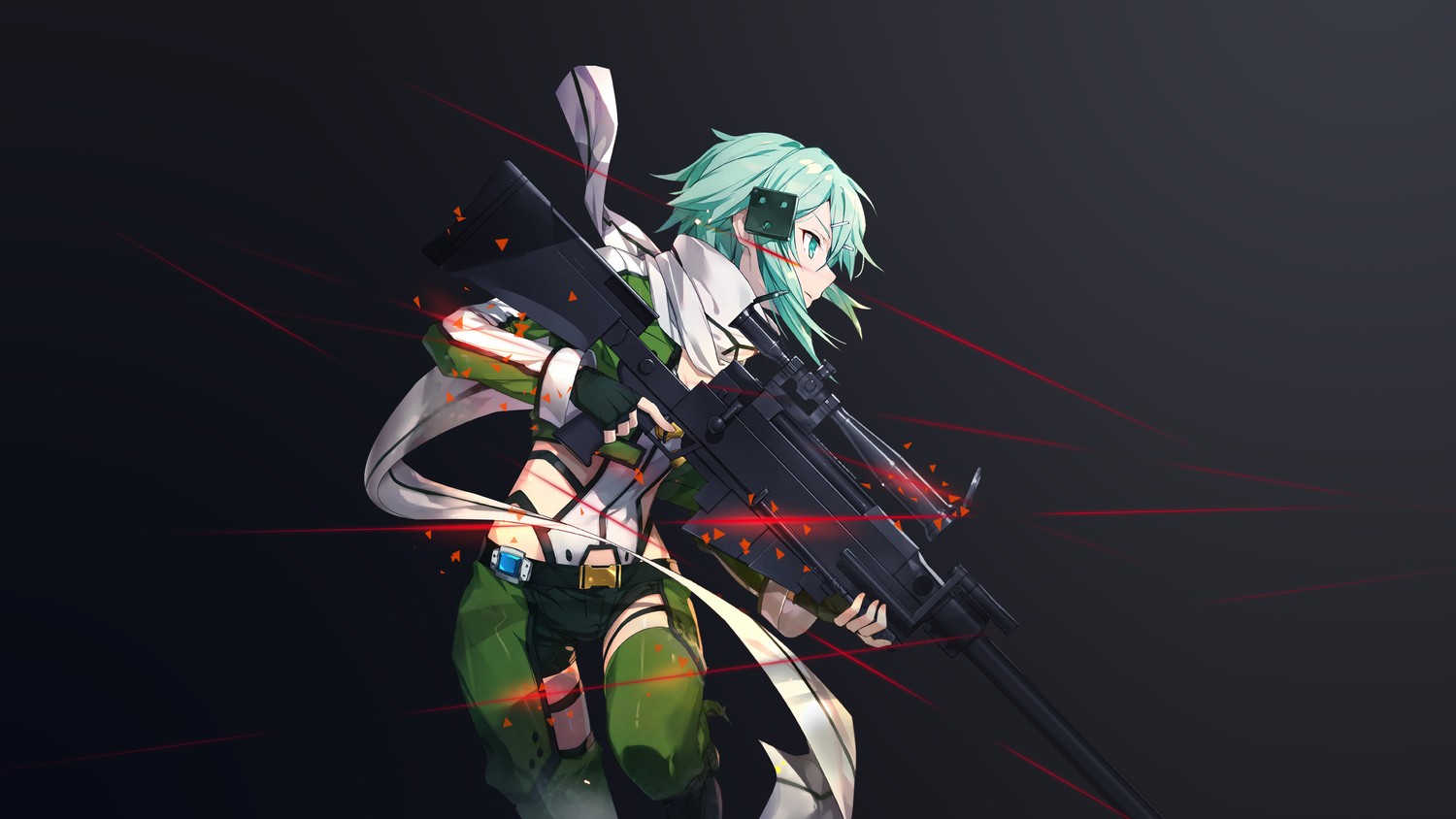 High-Quality Sinon Shino Asada Wallpaper for Gamers