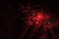 Descarga Nuestro Atractivo Fondo de Pantalla de Fuegos Artificiales Rojos