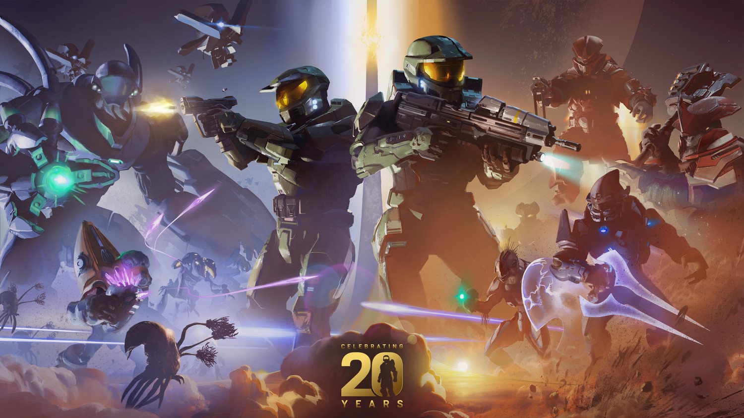 Halo 20th Anniversary Celebration Wallpaper