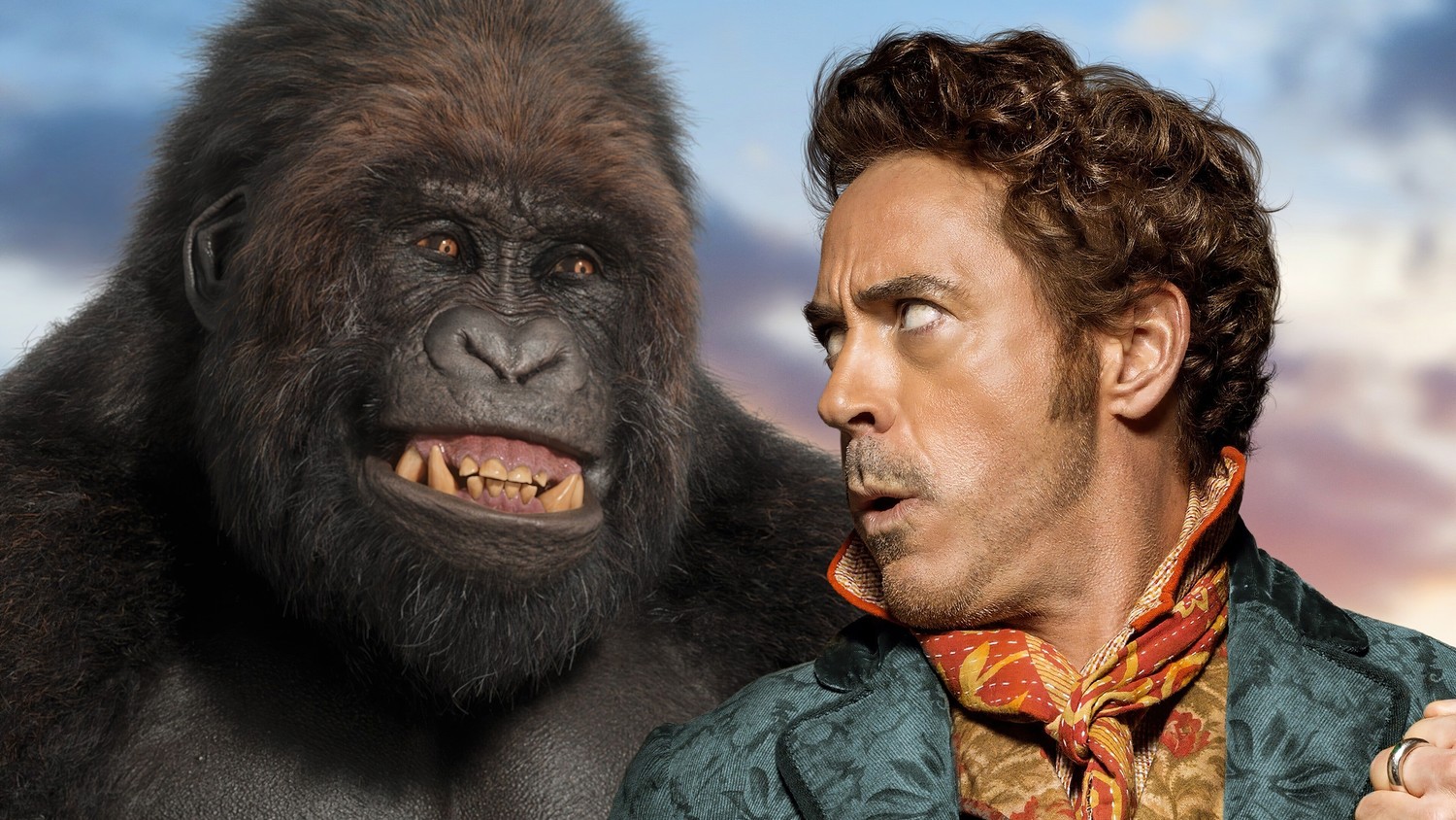 Explore Stunning Dolittle Wallpapers Featuring Robert Downey Jr. and a Gorilla