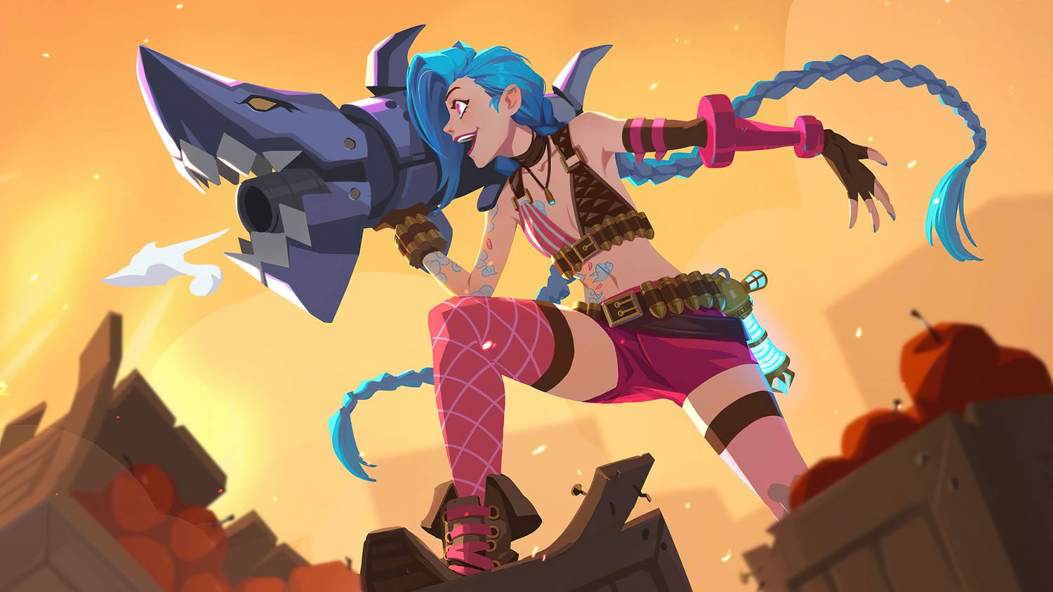 Jinx - The Ultimate Wild Rift Wallpaper