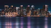 Breathtaking Nighttime Cityscape of San Diego