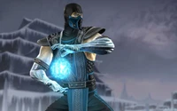 Sub Zero : Maître de la Glace dans le Wallpaper de Mortal Kombat X