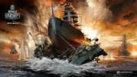 Explorez l'Épique Fond d'Écran World of Warships