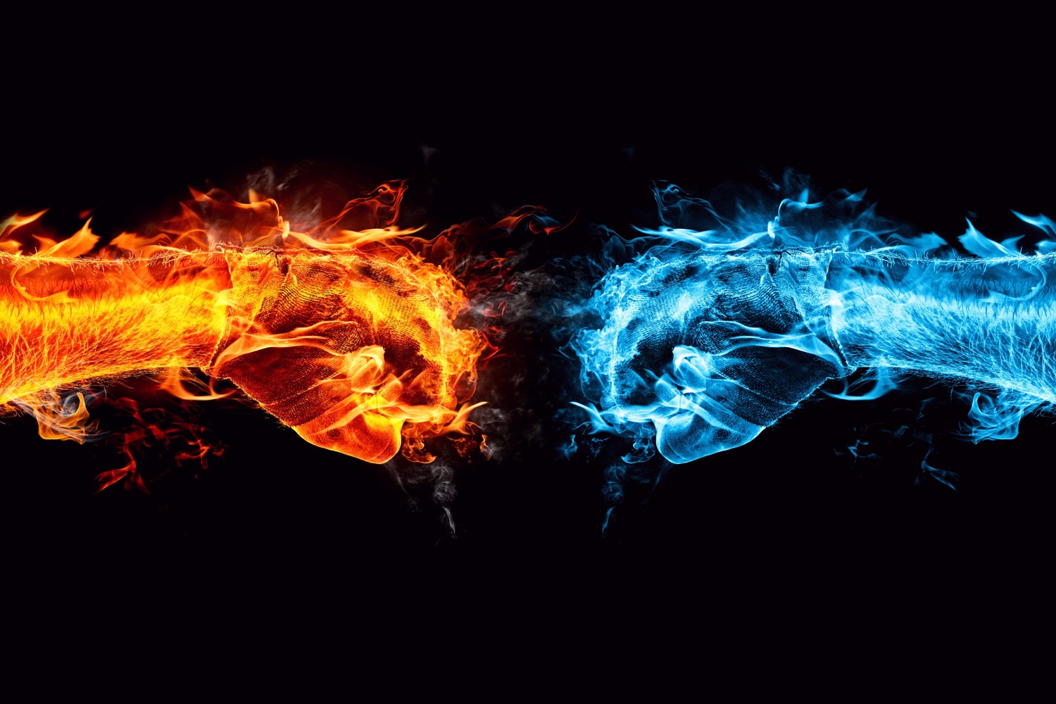 Stunning Fire and Ice Dragon Wallpaper