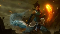 Fond d'écran de Avatar: La Légende de Korra - Maîtrise de l'Eau et du Feu