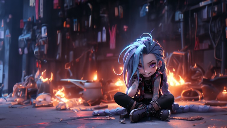 Download Jinx 4K Wallpaper from Arcane League of Legends