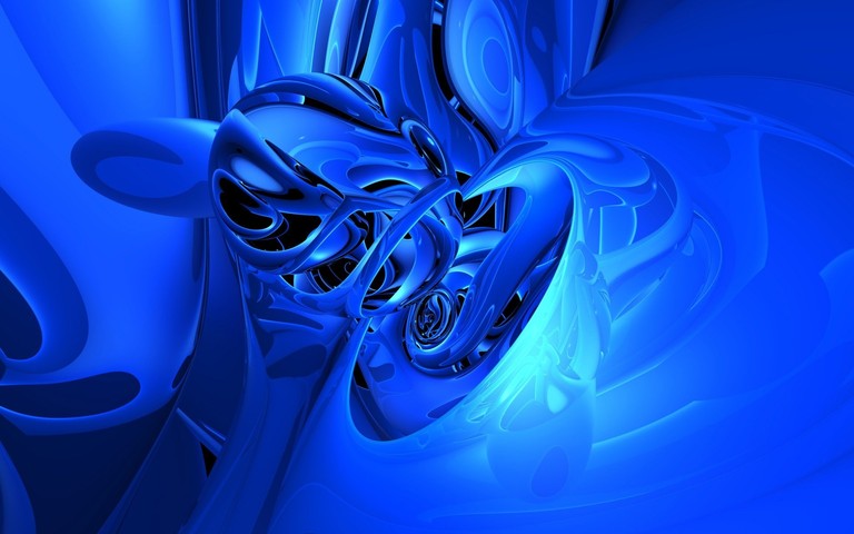 Download Stunning Cobalt Blue Fractal Art Wallpaper