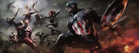 Fond d'Écran Épique de Captain America et des Avengers