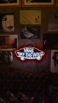 Fondo de Pantalla Vibrante de Neon Vans Off The Wall