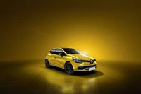 Fondo de pantalla de Renault hatchback amarillo del Salón del Automóvil de París