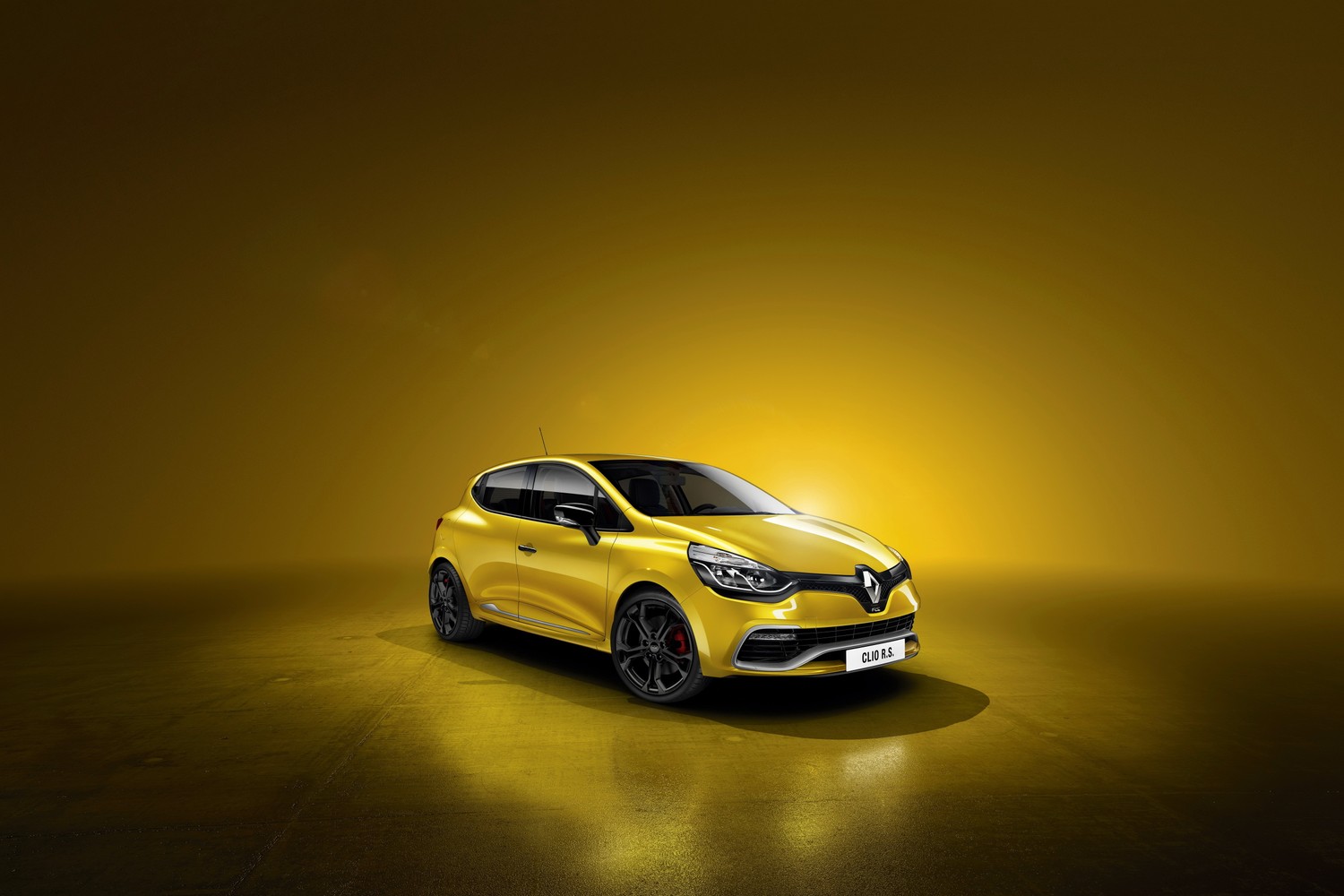 Fond d'écran Renault hatchback jaune du Mondial de l'Automobile de Paris