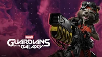 Fondo de pantalla de Rocket Raccoon de los Guardianes de la Galaxia de Marvel