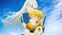 Superbe fond d'écran d'Elizabeth Liones et Meliodas de Nanatsu no Taizai