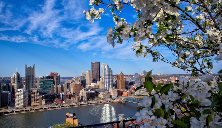 Explore the Beauty of Pittsburgh: Daytime Cityscape Wallpaper