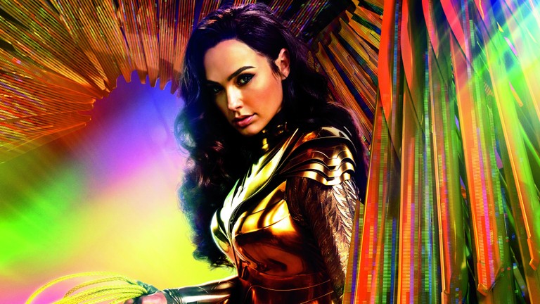 Stunning Wonder Woman 1984 Wallpaper Featuring Golden Eagle Armor