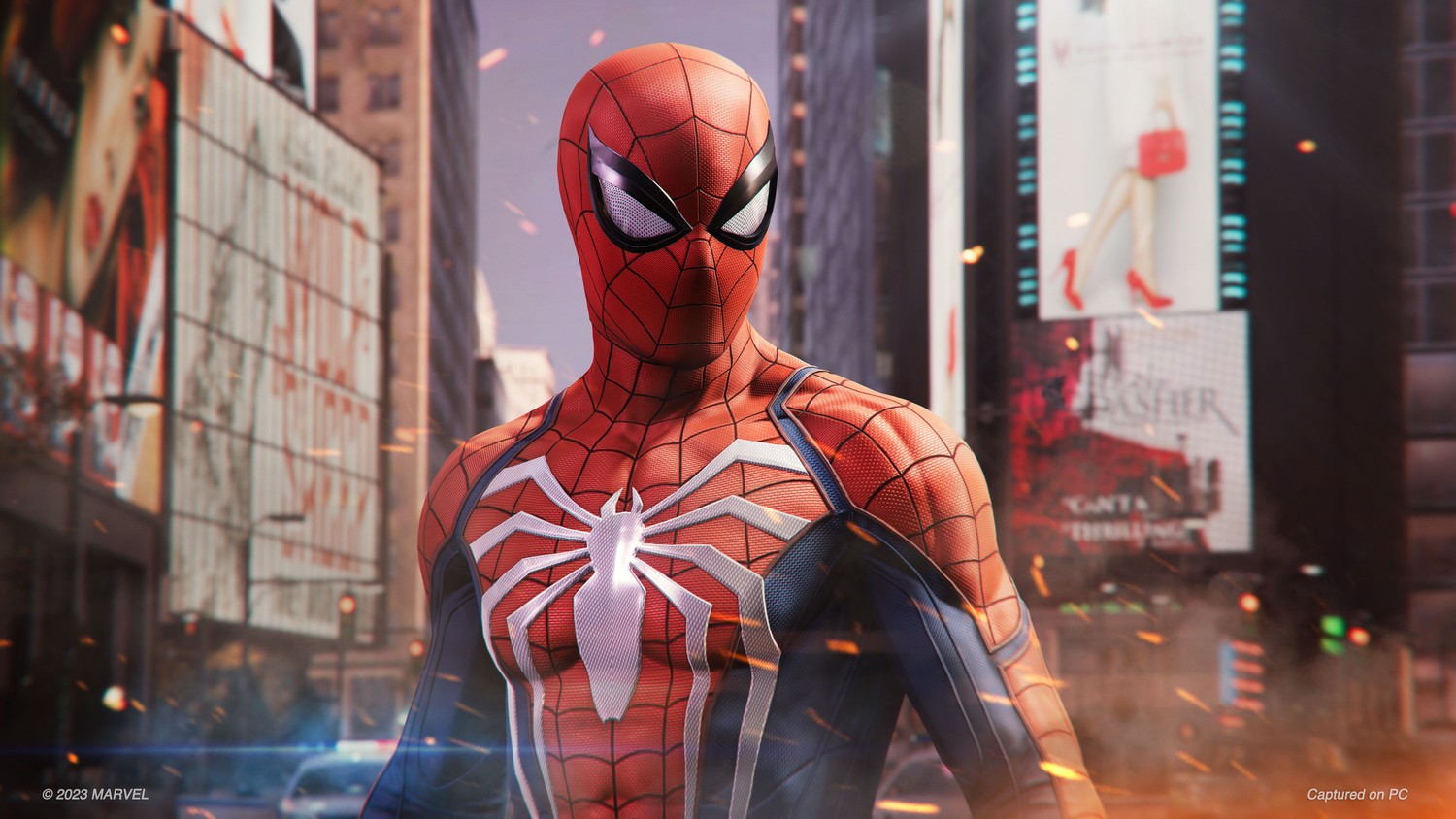 Experience the Thrill of Marvel's Spider-Man 2: Advanced Suit Wallpaper