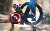 Captain America en Action - Fond d'Écran Avengers