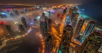 Découvrez le Paysage Nocturne Envoûtant de Dubaï