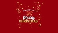 Merry Christmas Wallpaper – 4K Red Aesthetic Background