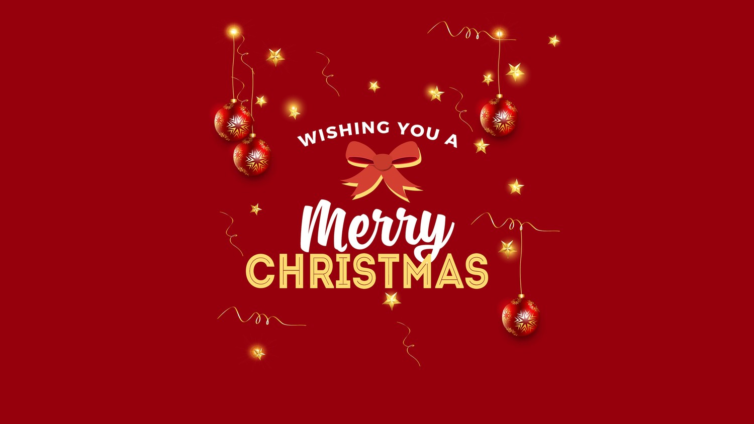 Merry Christmas Wallpaper – 4K Red Aesthetic Background