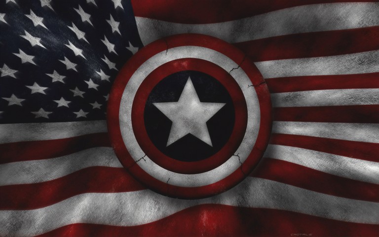 Captain America USA Flag Wallpaper