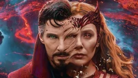 Epic Scarlet Witch and Doctor Strange Wallpaper from 2022