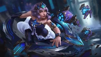 Superbe fond d'écran Qiyana Hextech de League of Legends