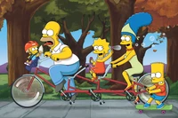 Simpson Family Bicycle Adventure Wallpaper