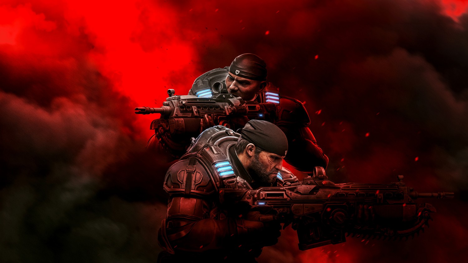 Gears 5 High-Quality Wallpaper Featuring Marcus Fenix and Dave Bautista