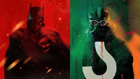 Impresionante fondo de pantalla de The Batman 2022 con Riddler y Batman