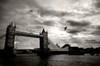 Hermosa Imagen en Blanco y Negro del Puente de la Torre en Londres