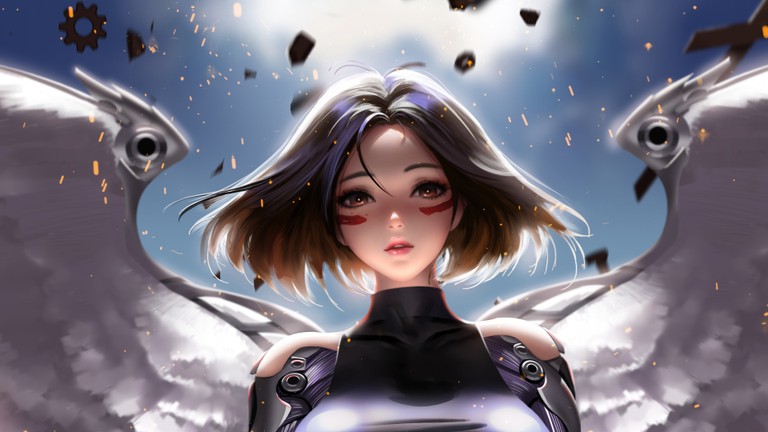 Explore the Majestic Alita: Battle Angel Wallpaper