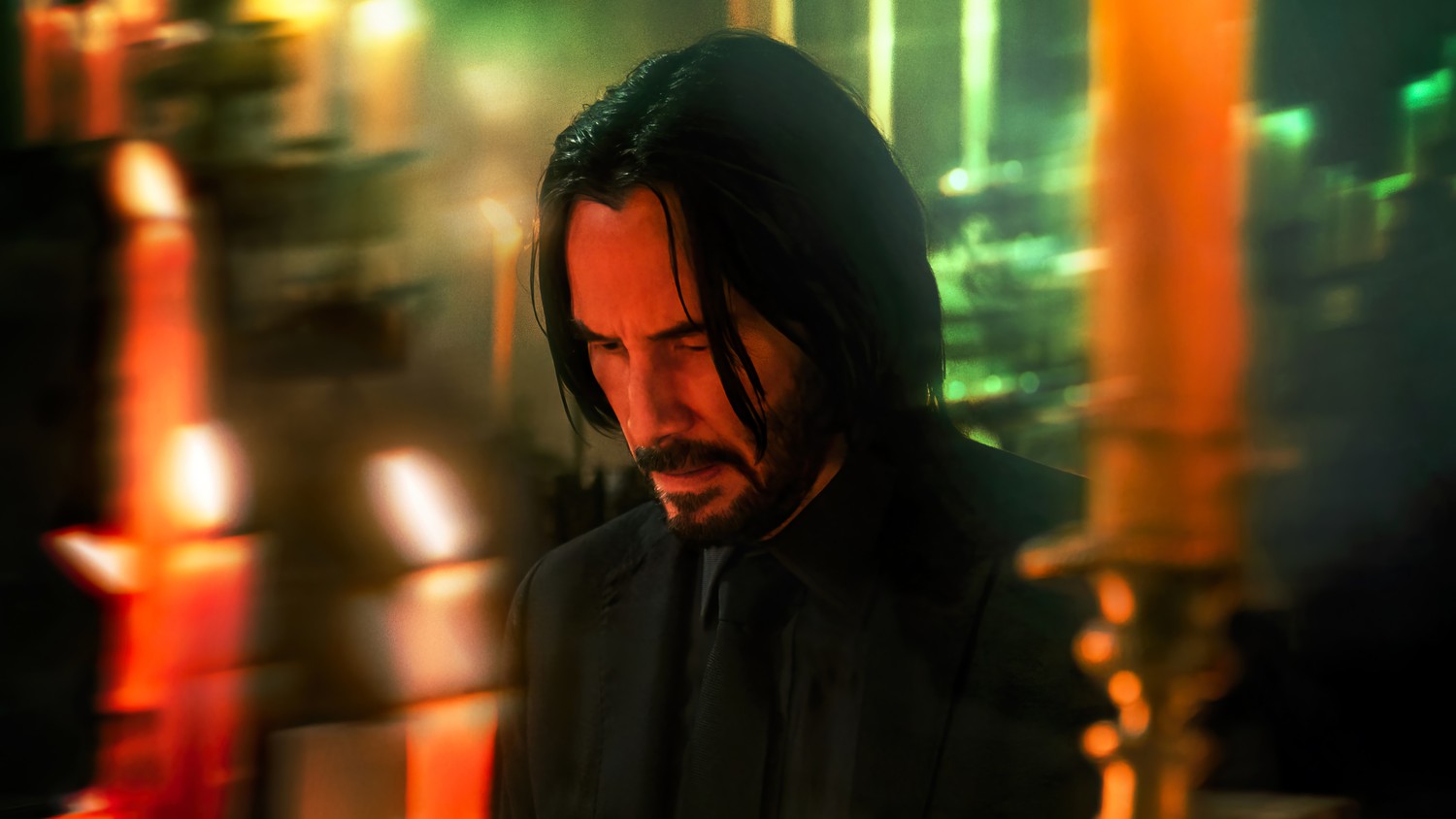 John Wick Chapter 4 Wallpaper Featuring Keanu Reeves