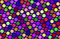 Electrifying Magenta and Electric Blue Circle Pattern Wallpaper