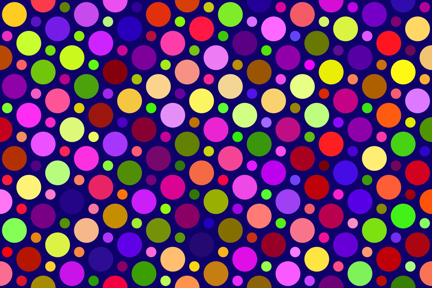 Electrifying Magenta and Electric Blue Circle Pattern Wallpaper