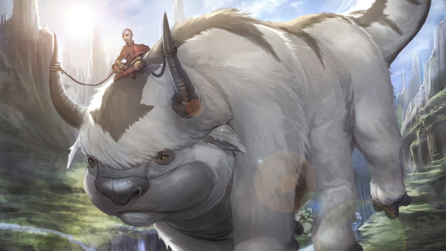 Aang and Appa - Iconic Wallpaper from Avatar: The Last Airbender