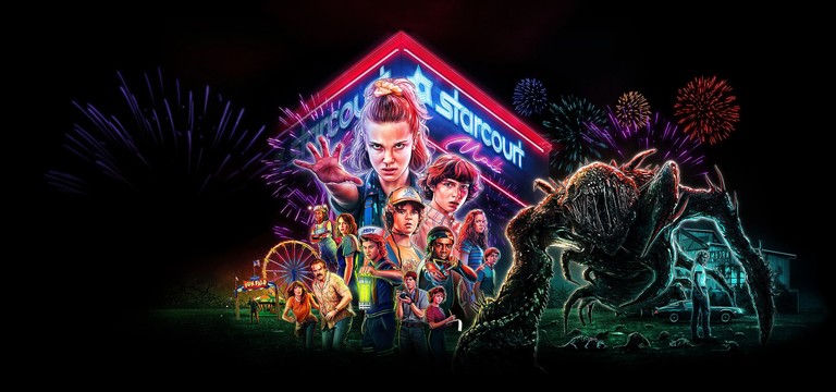 Explore Our Neon Art Wallpaper Featuring Stranger Things