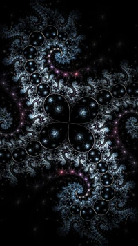 Explora nuestro cautivador fondo de pantalla de arte fractal púrpura