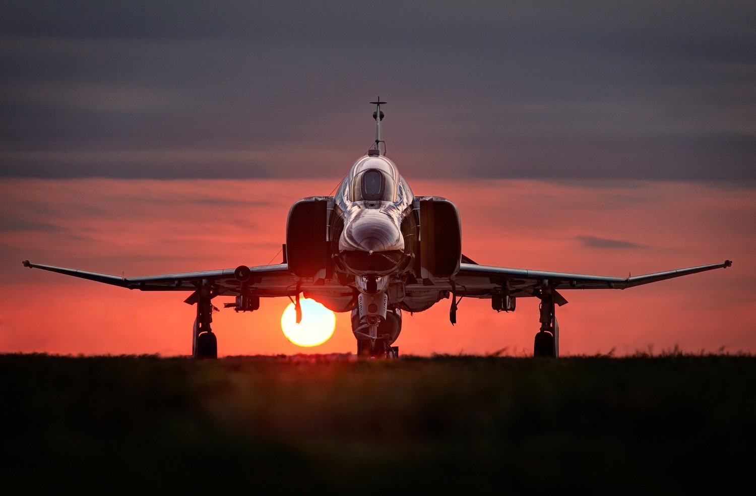 Stunning McDonnell Douglas F-4 Phantom II at Sunset