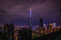 Descargar impresionantes fondos de pantalla nocturnos de Taipei 101