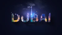 Découvrez Notre Superbe Papier Peint Typographique de Dubaï en 4K