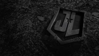 Téléchargez le fond d'écran du logo monochrome de la Justice League en 4K