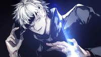 Téléchargez le fond d'écran époustouflant de Satoru Gojo de Jujutsu Kaisen